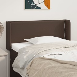 vidaXL Kopfteil mit Ohren Braun 93x16x78/88 cm Kunstleder