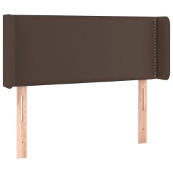 vidaXL Kopfteil mit Ohren Braun 93x16x78/88 cm Kunstleder