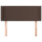 vidaXL Kopfteil mit Ohren Braun 93x16x78/88 cm Kunstleder