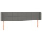 vidaXL Kopfteil mit Ohren Dunkelgrau 163x16x78/88 cm Stoff vidaXL Kopfteil mit Ohren Dunkelgrau 163x16x78/88 cm Stoff