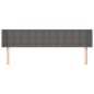 vidaXL Kopfteil mit Ohren Grau 203x16x78/88 cm Kunstleder vidaXL Kopfteil mit Ohren Grau 203x16x78/88 cm Kunstleder