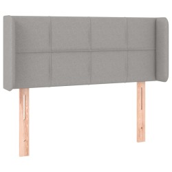 vidaXL Kopfteil mit Ohren Hellgrau 103x16x78/88 cm Stoff