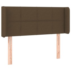 vidaXL Kopfteil mit Ohren Dunkelbraun 103x16x78/88 cm Stoff