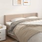 vidaXL Kopfteil mit Ohren Cappuccino-Braun 203x16x78/88 cm Kunstleder