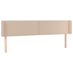 vidaXL Kopfteil mit Ohren Cappuccino-Braun 203x16x78/88 cm Kunstleder