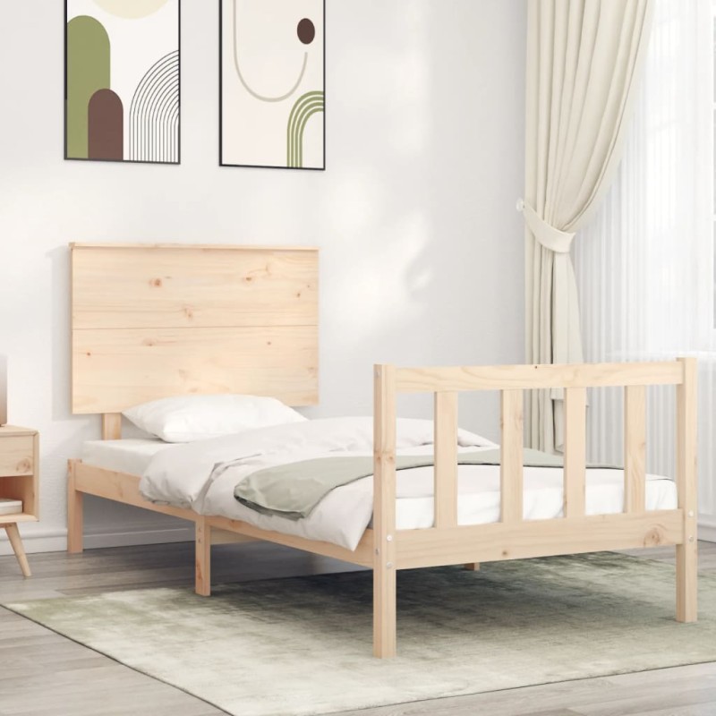 Massivholzbett mit Kopfteil Massivholzbett mit Kopfteil