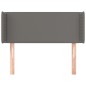 vidaXL Kopfteil mit Ohren Grau 103x16x78/88 cm Kunstleder