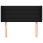 vidaXL Kopfteil mit Ohren Schwarz 83x16x78/88 cm Stoff vidaXL Kopfteil mit Ohren Schwarz 83x16x78/88 cm Stoff