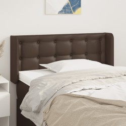 vidaXL Kopfteil mit Ohren Braun 103x16x78/88 cm Kunstleder