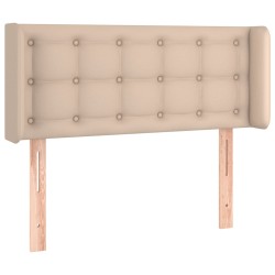 vidaXL Kopfteil mit Ohren Cappuccino-Braun 103x16x78/88 cm Kunstleder