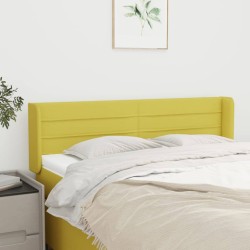 vidaXL Kopfteil mit Ohren Grün 147x16x78/88 cm Stoff