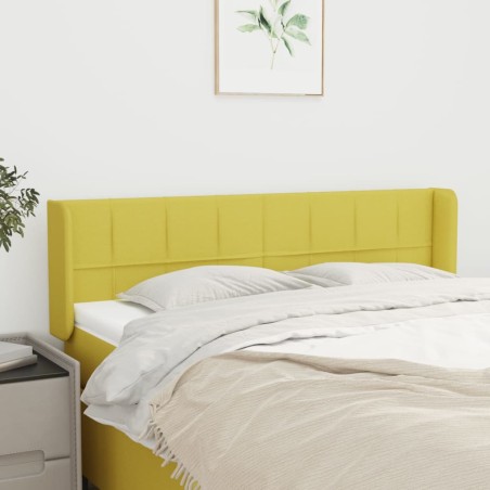 vidaXL Kopfteil mit Ohren Grün 147x16x78/88 cm Stoff