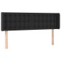 vidaXL Kopfteil mit Ohren Schwarz 147x16x78/88 cm Kunstleder