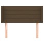 vidaXL Kopfteil mit Ohren Dunkelbraun 103x16x78/88 cm Stoff