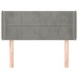 vidaXL Kopfteil mit Ohren Hellgrau 83x16x78/88 cm Samt