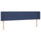 vidaXL Kopfteil mit Ohren Blau 183x16x78/88 cm Stoff