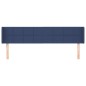 vidaXL Kopfteil mit Ohren Blau 183x16x78/88 cm Stoff