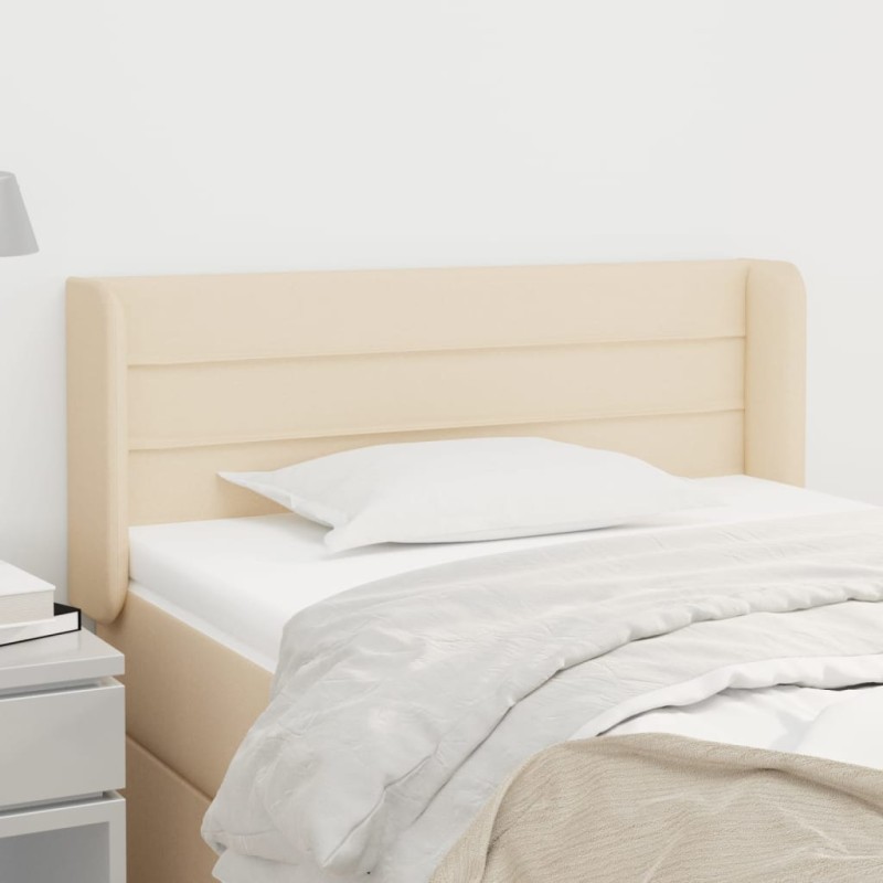 vidaXL Kopfteil mit Ohren Creme 103x16x78/88 cm Stoff vidaXL Kopfteil mit Ohren Creme 103x16x78/88 cm Stoff
