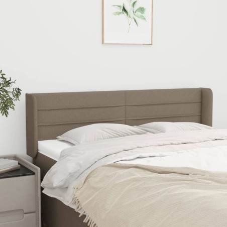 vidaXL Kopfteil mit Ohren Taupe 147x16x78/88 cm Stoff