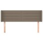 vidaXL Kopfteil mit Ohren Taupe 147x16x78/88 cm Stoff