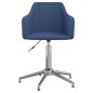 Esszimmerstühle 2 Stk. Drehbar Blau Stoff Esszimmerstühle 2 Stk. Drehbar Blau Stoff