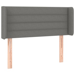 vidaXL Kopfteil mit Ohren Dunkelgrau 93x16x78/88 cm Stoff
