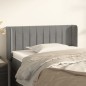 vidaXL Kopfteil mit Ohren Hellgrau 103x16x78/88 cm Samt vidaXL Kopfteil mit Ohren Hellgrau 103x16x78/88 cm Samt
