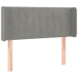 vidaXL Kopfteil mit Ohren Hellgrau 103x16x78/88 cm Samt vidaXL Kopfteil mit Ohren Hellgrau 103x16x78/88 cm Samt