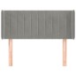 vidaXL Kopfteil mit Ohren Hellgrau 103x16x78/88 cm Samt vidaXL Kopfteil mit Ohren Hellgrau 103x16x78/88 cm Samt