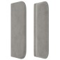vidaXL Kopfteil mit Ohren Hellgrau 103x16x78/88 cm Samt vidaXL Kopfteil mit Ohren Hellgrau 103x16x78/88 cm Samt
