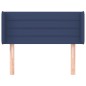 vidaXL Kopfteil mit Ohren Blau 83x16x78/88 cm Stoff