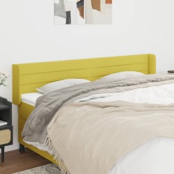vidaXL Kopfteil mit Ohren Grün 203x16x78/88 cm Stoff