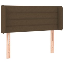 vidaXL Kopfteil mit Ohren Dunkelbraun 93x16x78/88 cm Stoff