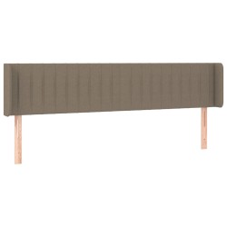 vidaXL Kopfteil mit Ohren Taupe 183x16x78/88 cm Stoff