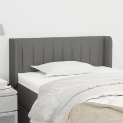 vidaXL Kopfteil mit Ohren Dunkelgrau 103x16x78/88 cm Stoff