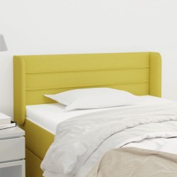vidaXL Kopfteil mit Ohren Grün 93x16x78/88 cm Stoff