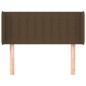 vidaXL Kopfteil mit Ohren Dunkelbraun 83x16x78/88 cm Stoff