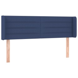 vidaXL Kopfteil mit Ohren Blau 147x16x78/88 cm Stoff