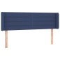 vidaXL Kopfteil mit Ohren Blau 147x16x78/88 cm Stoff vidaXL Kopfteil mit Ohren Blau 147x16x78/88 cm Stoff