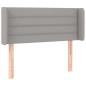 vidaXL Kopfteil mit Ohren Hellgrau 83x16x78/88 cm Stoff vidaXL Kopfteil mit Ohren Hellgrau 83x16x78/88 cm Stoff