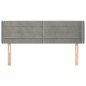 vidaXL Kopfteil mit Ohren Hellgrau 147x16x78/88 cm Samt