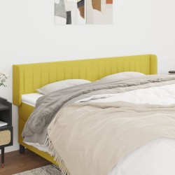 vidaXL Kopfteil mit Ohren Grün 203x16x78/88 cm Stoff