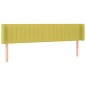 vidaXL Kopfteil mit Ohren Grün 203x16x78/88 cm Stoff