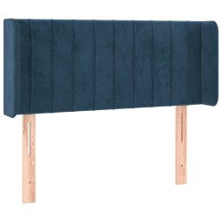 vidaXL Kopfteil mit Ohren Dunkelblau 83x16x78/88 cm Samt