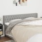 vidaXL Kopfteil mit Ohren Hellgrau 203x16x78/88 cm Stoff vidaXL Kopfteil mit Ohren Hellgrau 203x16x78/88 cm Stoff