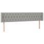 vidaXL Kopfteil mit Ohren Hellgrau 203x16x78/88 cm Stoff vidaXL Kopfteil mit Ohren Hellgrau 203x16x78/88 cm Stoff