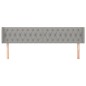 vidaXL Kopfteil mit Ohren Hellgrau 203x16x78/88 cm Stoff vidaXL Kopfteil mit Ohren Hellgrau 203x16x78/88 cm Stoff