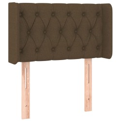 vidaXL Kopfteil mit Ohren Dunkelbraun 83x16x78/88 cm Stoff