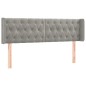 vidaXL Kopfteil mit Ohren Hellgrau 147x16x78/88 cm Samt vidaXL Kopfteil mit Ohren Hellgrau 147x16x78/88 cm Samt