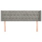 vidaXL Kopfteil mit Ohren Hellgrau 147x16x78/88 cm Samt vidaXL Kopfteil mit Ohren Hellgrau 147x16x78/88 cm Samt